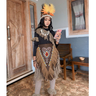 BAJU DAYAK PAPUA MODIFIKASI BARU UNTUK ANAK DAN DEWASA