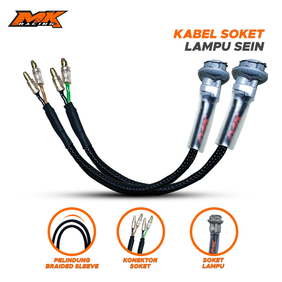 MK Racing T10 FIZR VEGA ไฟเลี้ยวติดตั้งสายซ็อกเก็ต