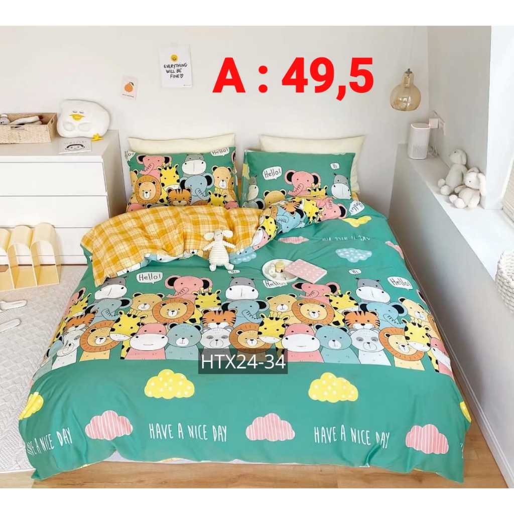 KATUN PS ผ้าปูที่นอนผ้าฝ้ายญี่ปุ่นพร้อมสวนสัตว์ Garden Animal Motif สําหรับเด็ก