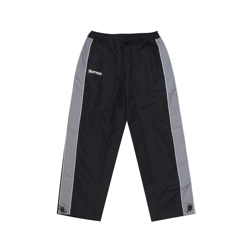 Screamous Track Pants Parachute DHOME BLACK GREY Loose Fit