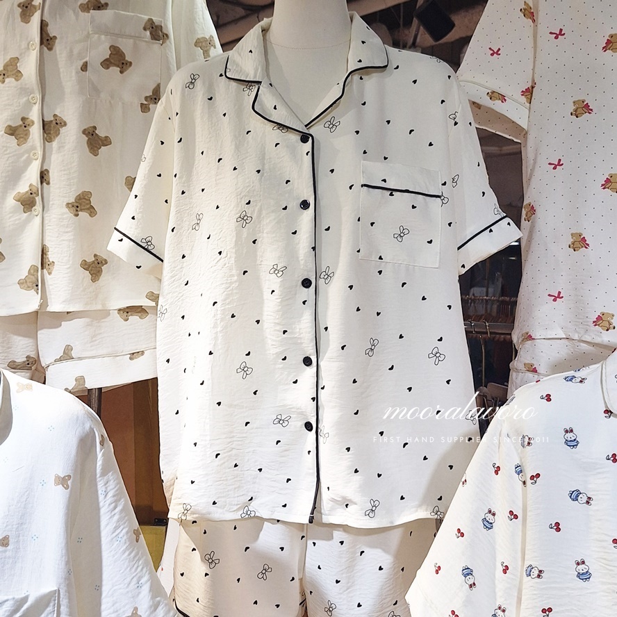 ริบบิ้น COQUETTE PAJAMA SLEEP SUIT COMFORTABLE PAJAMA IMPORTED BANGKOK BRAND VALINDA