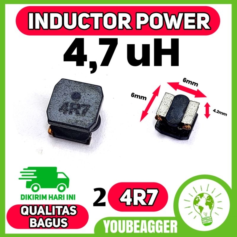 ตัวเหนี่ยวนํา 4.7 uH 4r7 เส้นผ่านศูนย์กลาง 6x6mm