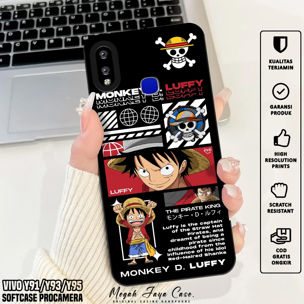 Softcase Hp VIVO Y91 Y93 Y95 - Case Hp VIVO Y91 Y93 Y95 Motif ONE PIECE - Casing Hp - Silicone VIVO 