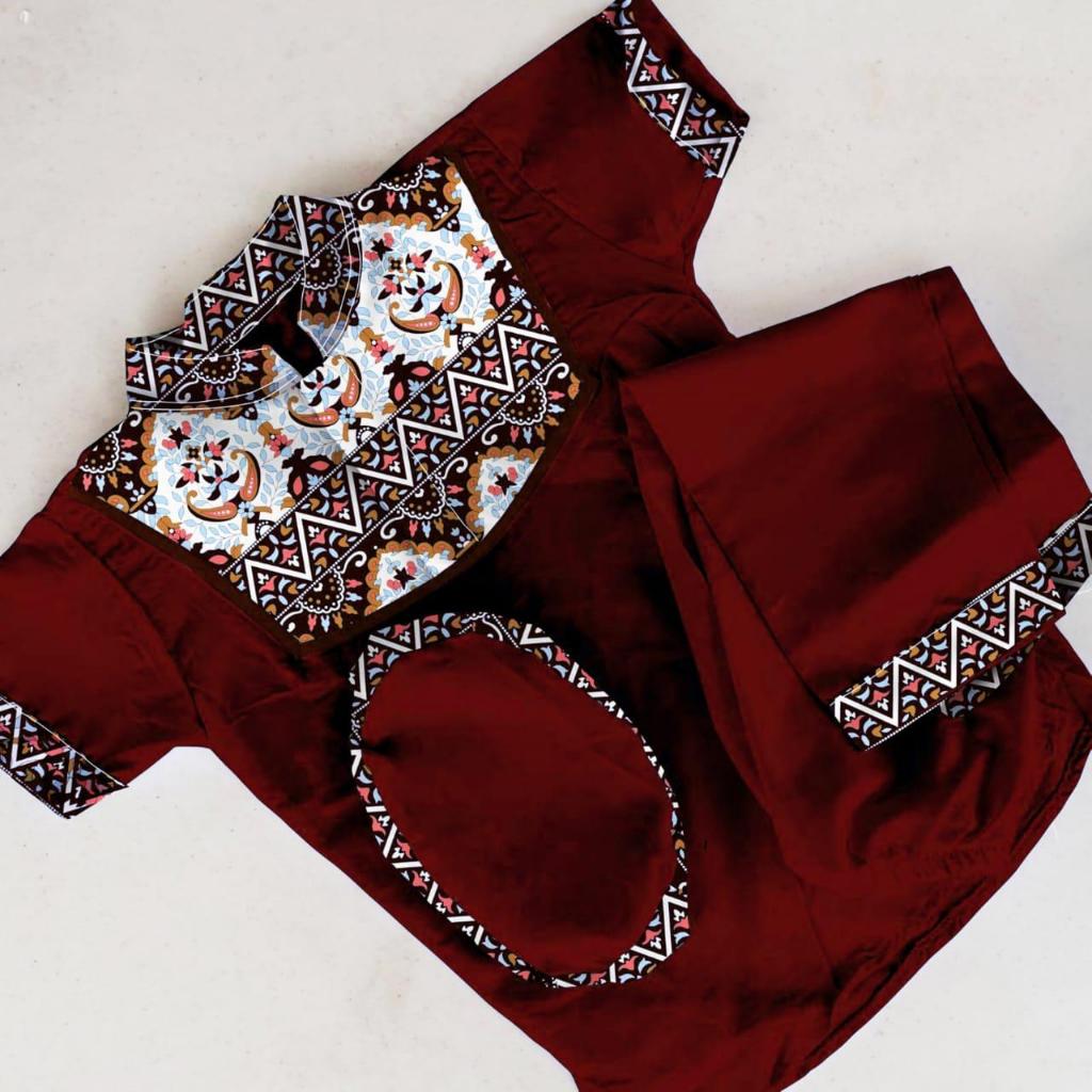 Katun ครุฑ BATIK KOKO SET/BOYS MUSLIM CLOTHES COTTON MATERIAL สําหรับ AGES 1-10 ปี