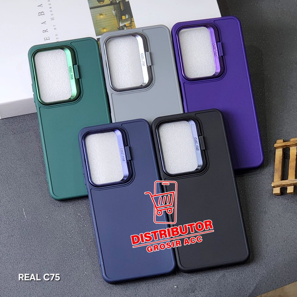REALME C75 REALME C75X CASE MACAROON STAND เคสกล้อง KICKSTAND กล้อง REALME C75 REALME C75X