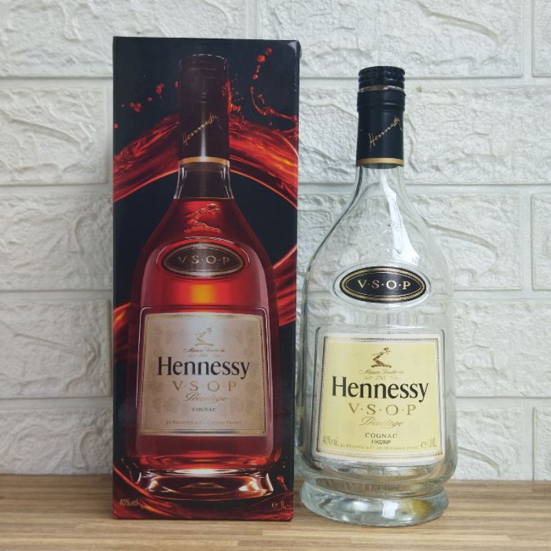 Hennessy Vsop ขวดเปล่า + กล่อง 1 ลิตร