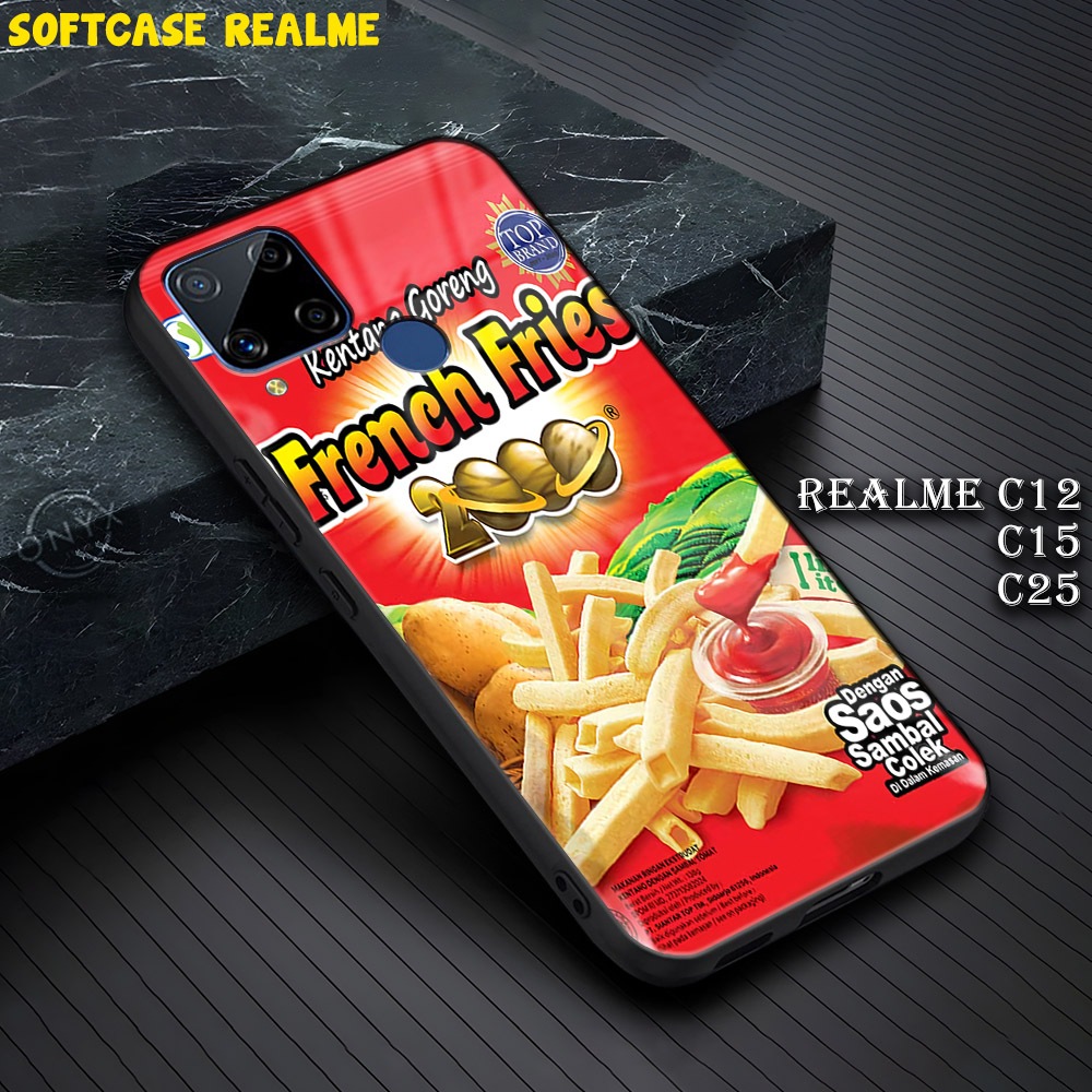 [AA31] Glossy Glass Glitter Softcase REALME C12 C15 C17 C25 | เคส Realme เท่ น่ารัก สุนทรียศาสตร์ | 