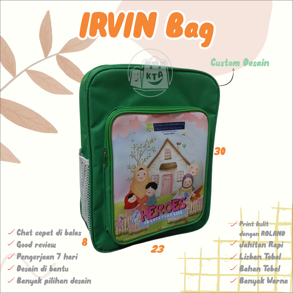 ❤️อาเซมก้า77❤️CUSTOM CHILDRENS BIRTHDAY GOODIE BAG IRVIN KINDERGARTEN BACKPACK