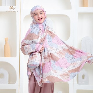 Manzoura Mukena Anak dan Dewasa 2in1 Couple Motif Ice