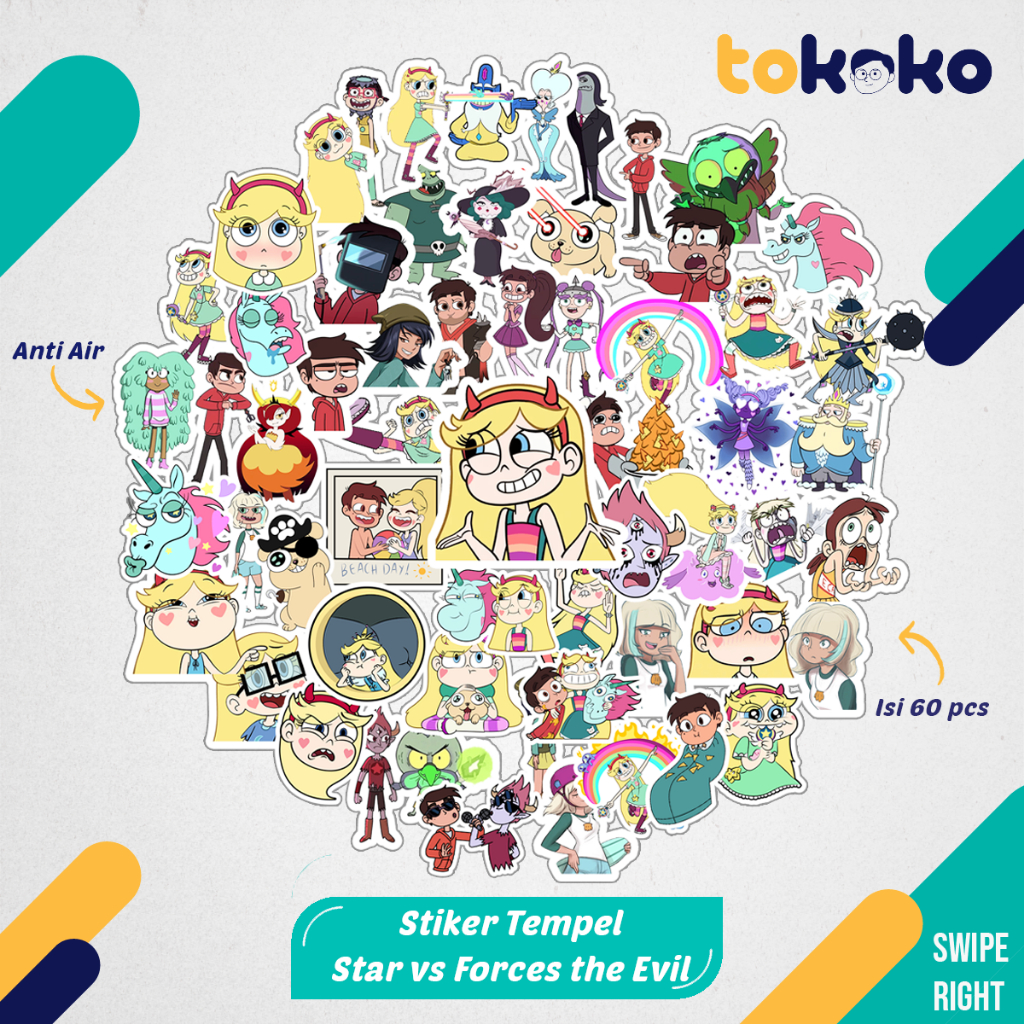 ตัด Star vs Forces the Evil สติ๊กเกอร์ไวนิลกระดาษการ์ตูน DIY ตู้เย็น Tumbler กระเป๋าเดินทางตกแต่งแล็ปท็อป