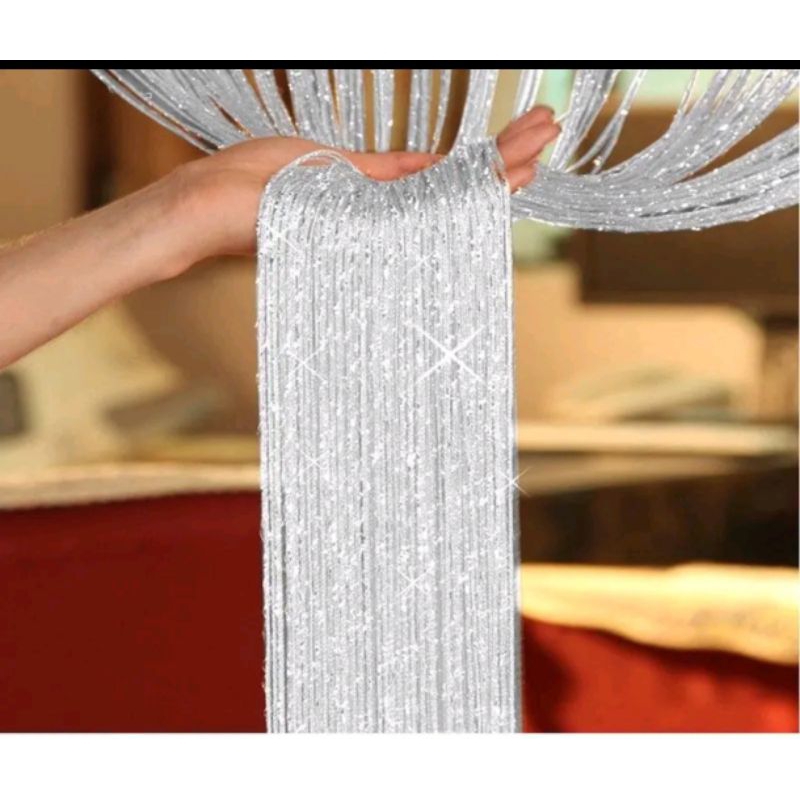 Aesthetic Glitter Curtain Thread ขนาด 100x200cm