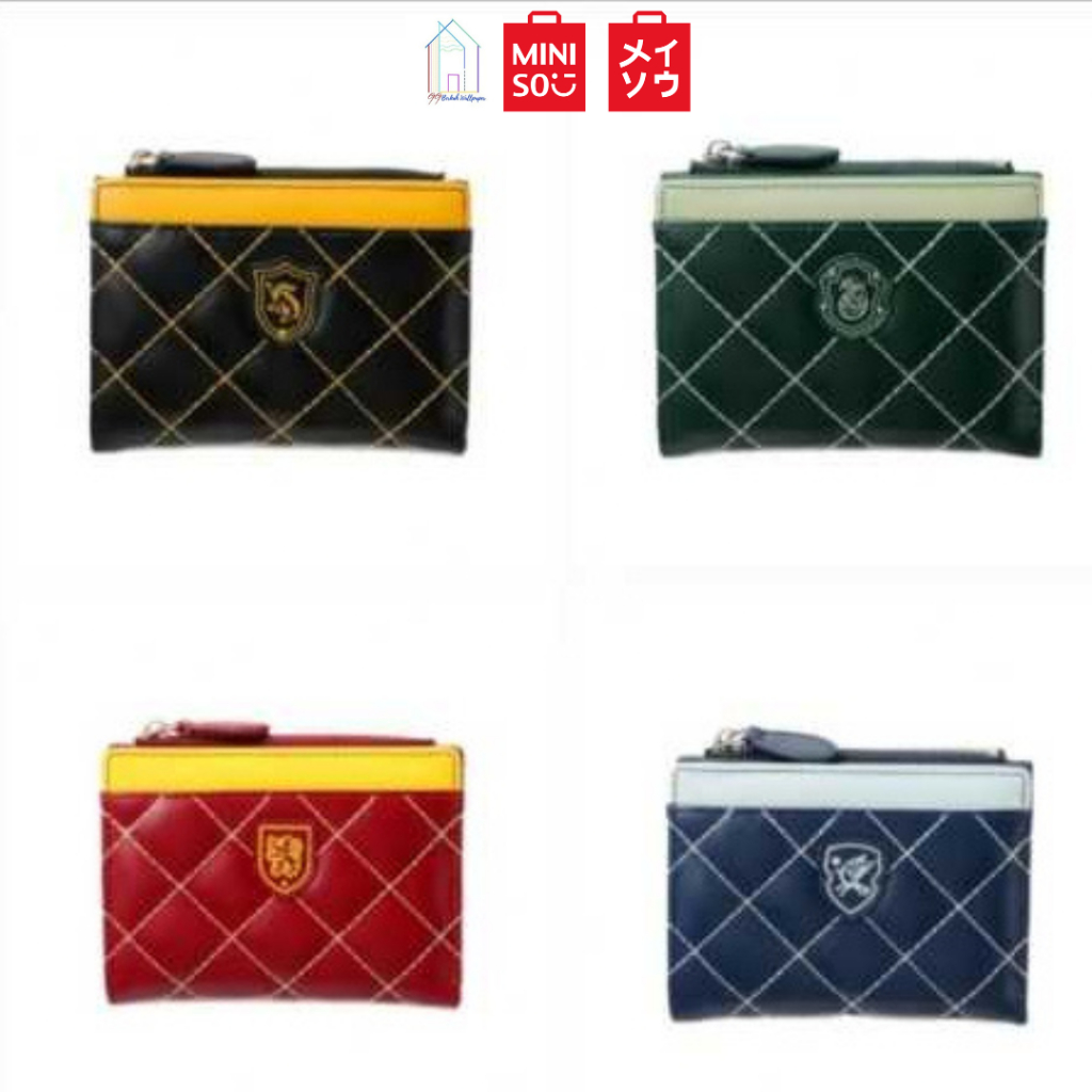 กระเป๋าสตางค์พับ MINISO X HARRY POTTER wallet กระเป๋าสตางค์ผู้หญิงสองพับ กระเป๋าสตางค์ผู้หญิงมินิพับซีรีส์ TEXTURE