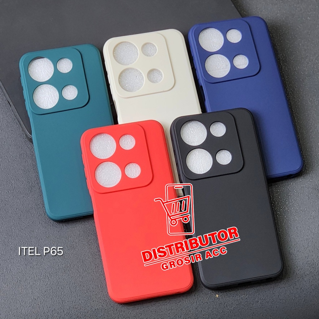 ITEL P65 CASE MACAROON SQUARE EDGE SOFT CASE LIQUID EDGE ITEL P65 MS-1