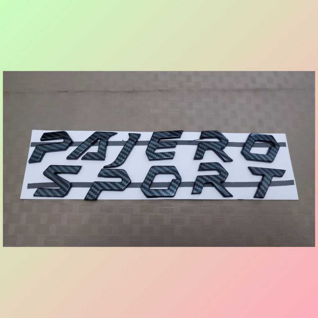 MESIN Pajero sport carbon hood emblem