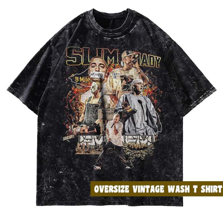 เสื้อยืด Eminem Retro "Slim Shady 8 Mile" - Ikonik & สไตล์วินเทจ