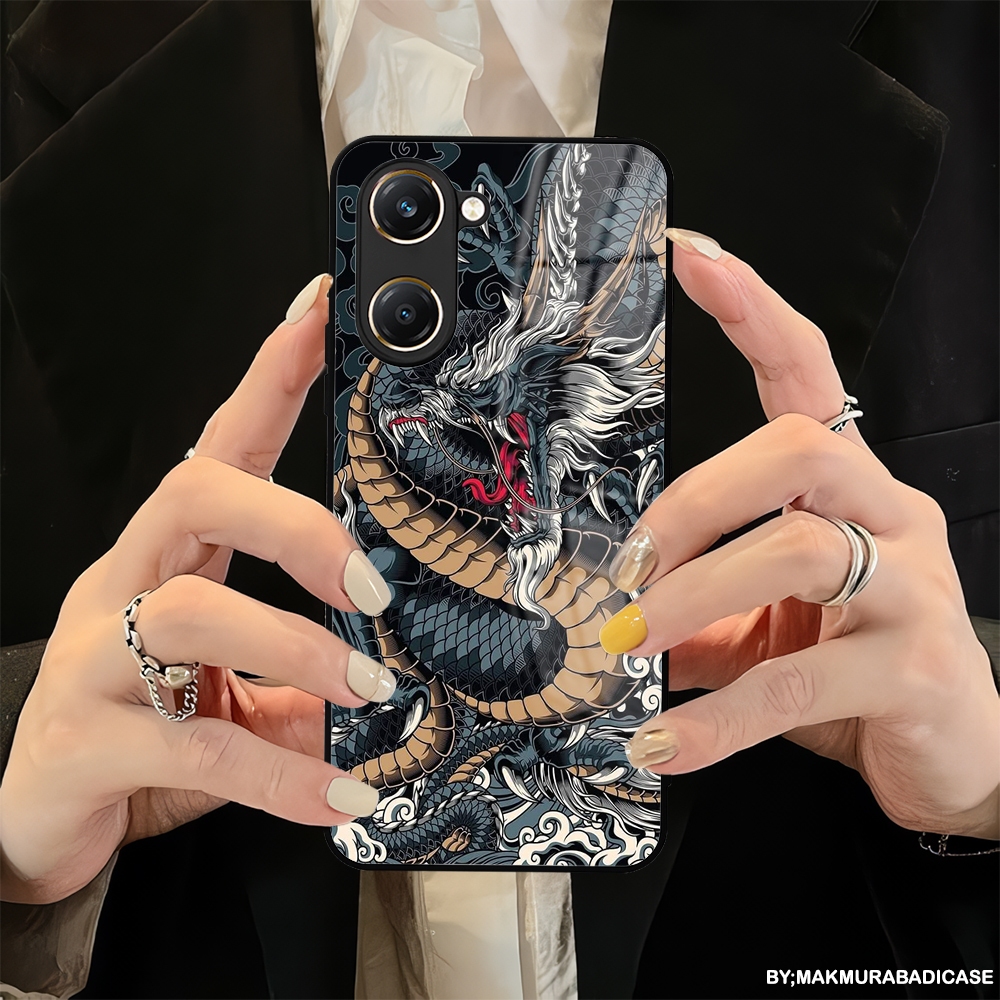 HP Glossy 2D Glass Softcase สําหรับ Vivo Y03 - Vivo Y03T - Vivo Y18 เคสล่าสุด - เคสซิลิโคน TPU