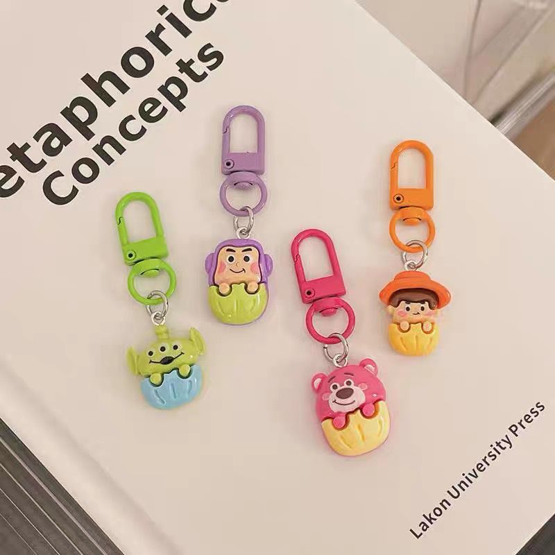 GANTUNGAN RESIN KEYCHAIN TOY STORY KEYCHAIN WOODY BUZZ ALIEN RESIN BAG KEYCHAIN WOODY TOY STORY