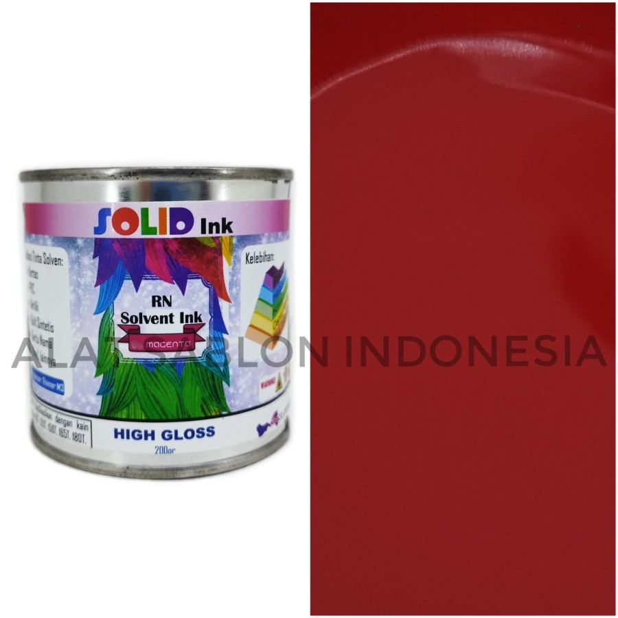 PVC SOLID INK MAGENTA SCREEN PRINTING INK 200GR