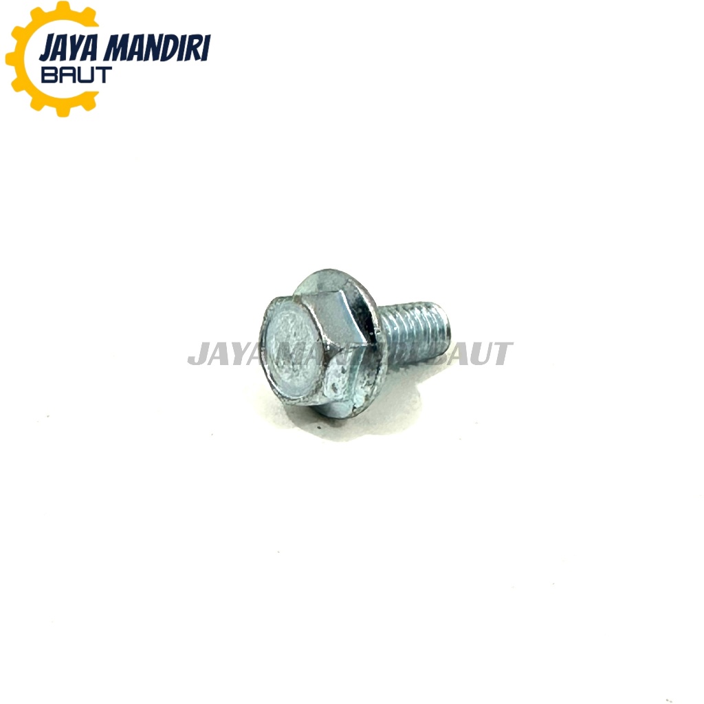 50PCS Flange Bolt M6x12 Bolt Cap Key 10 6x12 6 มม.M6 สีขาว