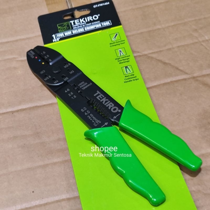 Tekiro 9" Five Way Deluxe Crimping Tool 9 นิ้วคีมปอกสายเคเบิล