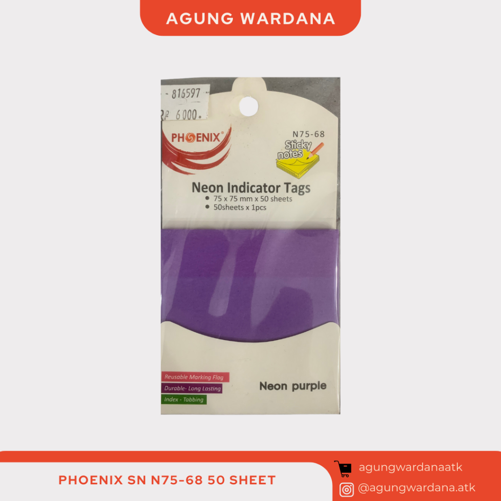 PHOENIX STICKY NOTE N75-68 50 แผ่น
