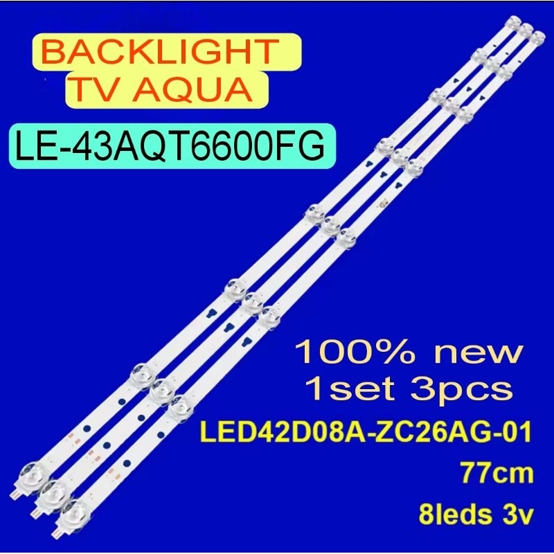 โคมไฟ LED BACKLIGHT BL TV AQUA LE-43AQT6600FG 43AQT6600 LE-43AQT6600