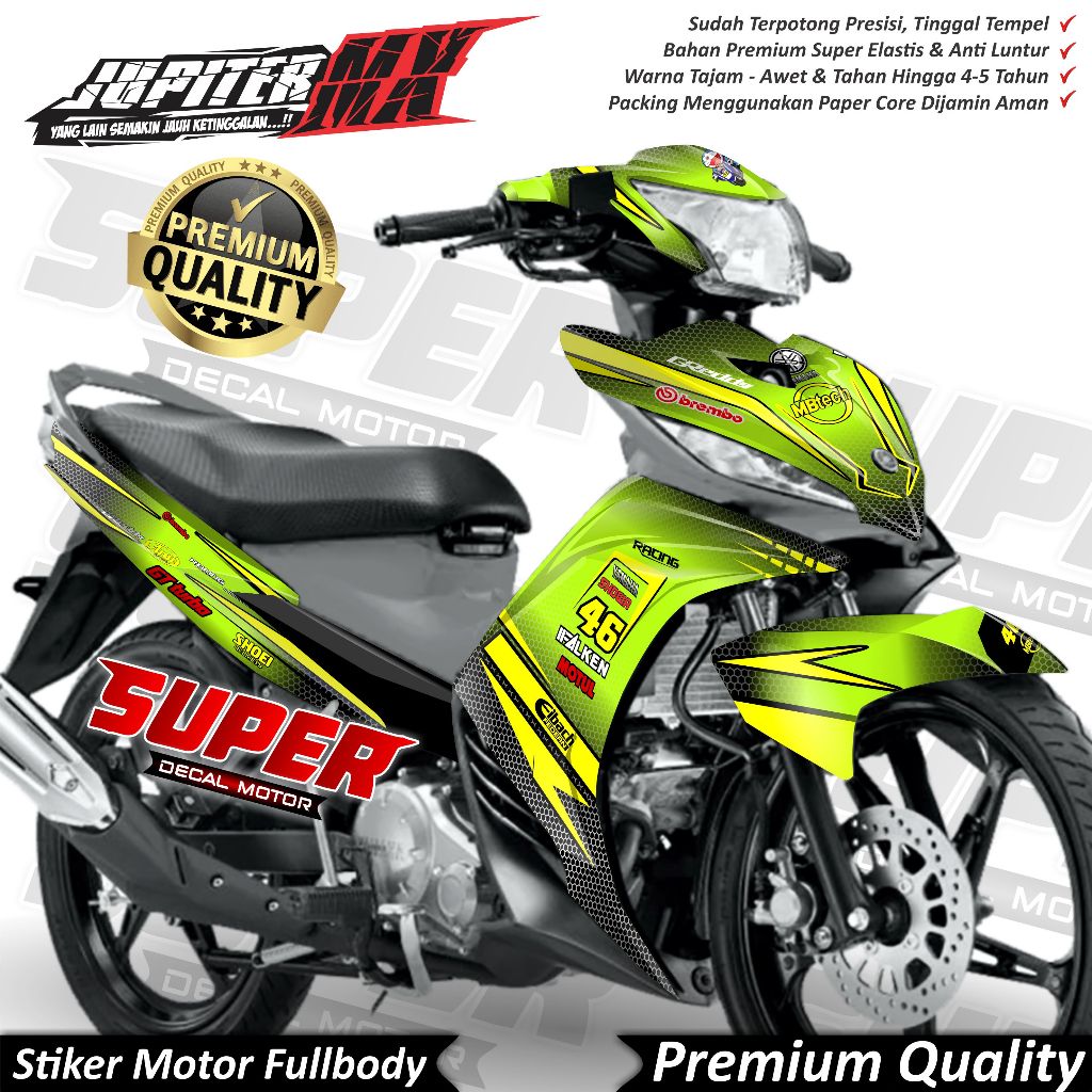 Jupiter MX 135 New Full Body Motorcycle Decal Sticker, Cool Turbo Variation