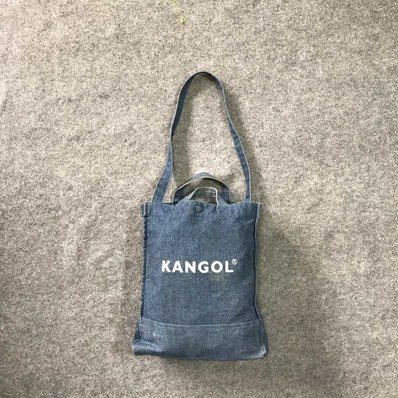 กระเป๋าสะพายข้าง kangol tote bag กระเป๋าผ้าเดนิม skena