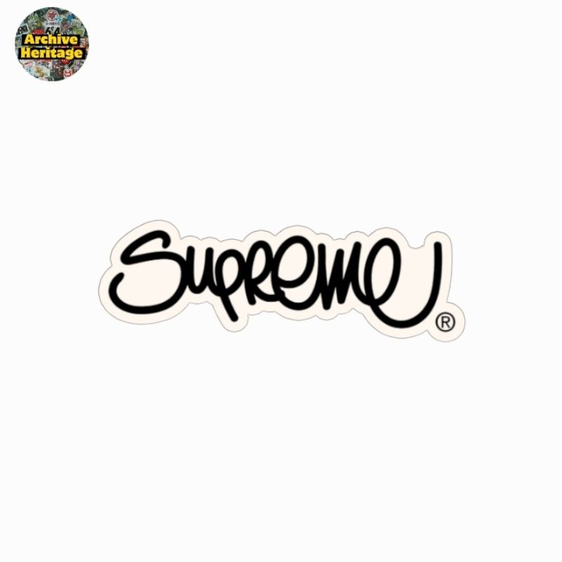 โลโก้ Supreme Script สติ๊กเกอร์สตรีทเสื้อผ้าแบรนด์