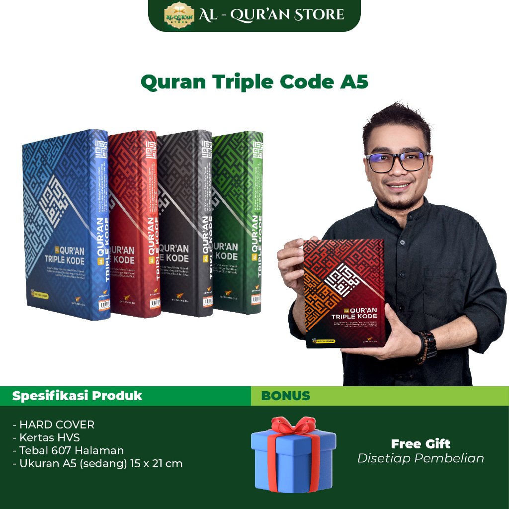 Al-Quran Tajweed Color Triple Code Size A5 Medium Al-Quran 30 Juz การแปลคําละตินที่สมบูรณ์