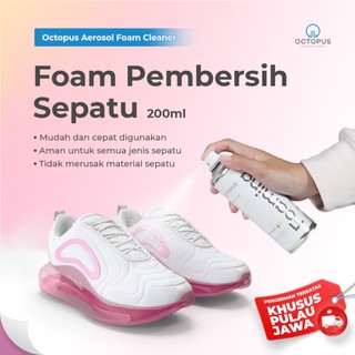 Octopus Cleaner - Foam Cleaner sepatu paket lengkap lap & sikat | Pembersih sepatu serbaguna