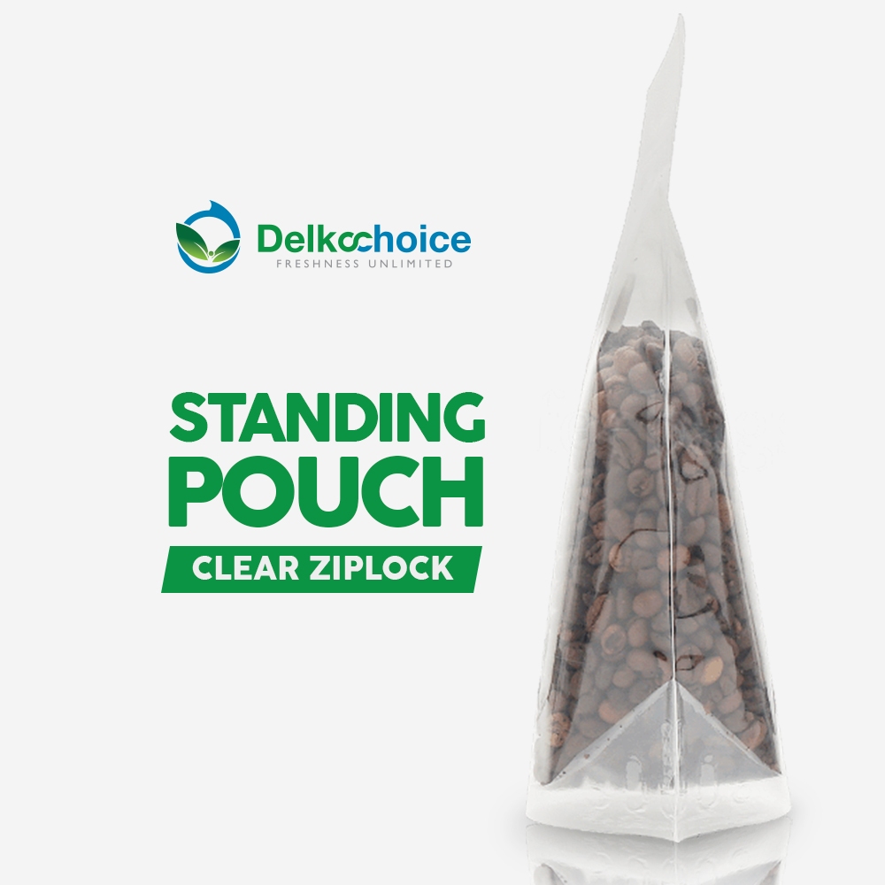 STANDING POUCH CLEAR ZIPLOCK 14 X 23 Plastic Clip Food Bag Packaging