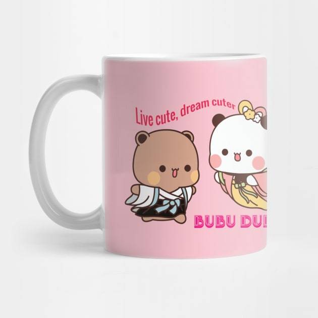 Cute Bubu Dudu Couple Design Live Cute, Dream Cuter Bubu Dudu Mug