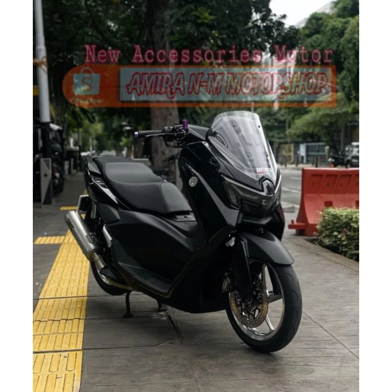 กระจกบังลม Nmax Turbo แบบสั้นมาตรฐาน Visor Nmax New 2024 Turbo Neo Standard Flat Type
