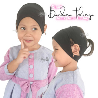 Defa Ciput inner bandana bando telinga bolong anti budeg anak perempuan bahan kaos premium terbaru