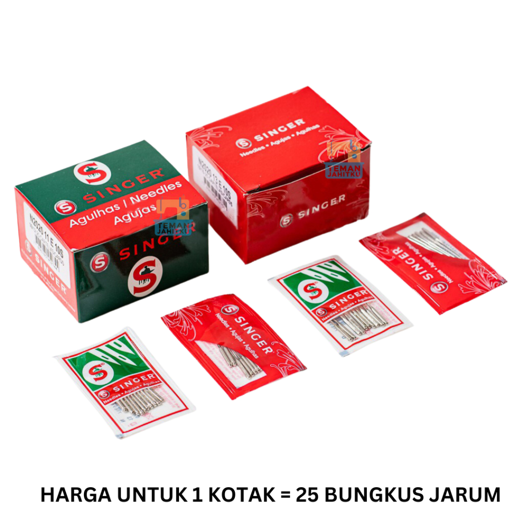MESIN (1 กล่อง / 25 แพ็ค) SINGER HAX1 SEWING MACHINE NEEDLES (ผลิตภัณฑ์ต้นฉบับ)