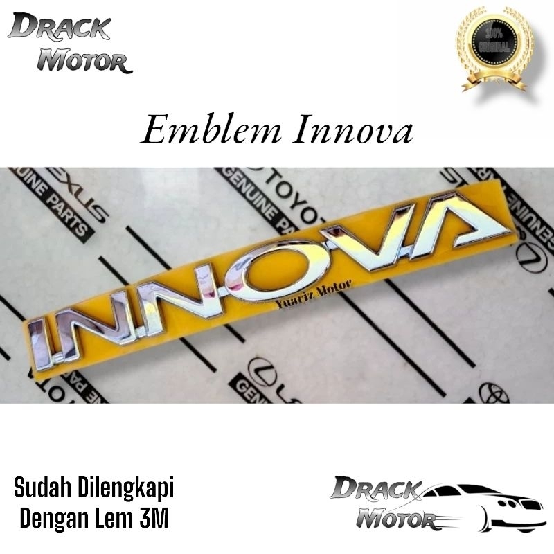 สัญลักษณ์ Chrome Innova ดั้งเดิมสําหรับ Toyota Innova Zenix ด้านหลัง