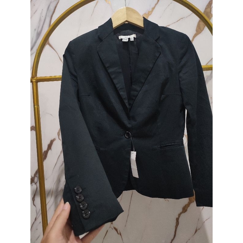 Original ZARA Official Court/Work Blazer พร้อม Tagwash หมายเลขซีเรียล สีดํา/ดํา LD92-94