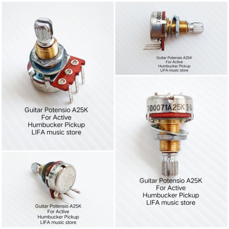 กีตาร์ Potentiometer A25K สําหรับรถกระบะ Humbucker Active