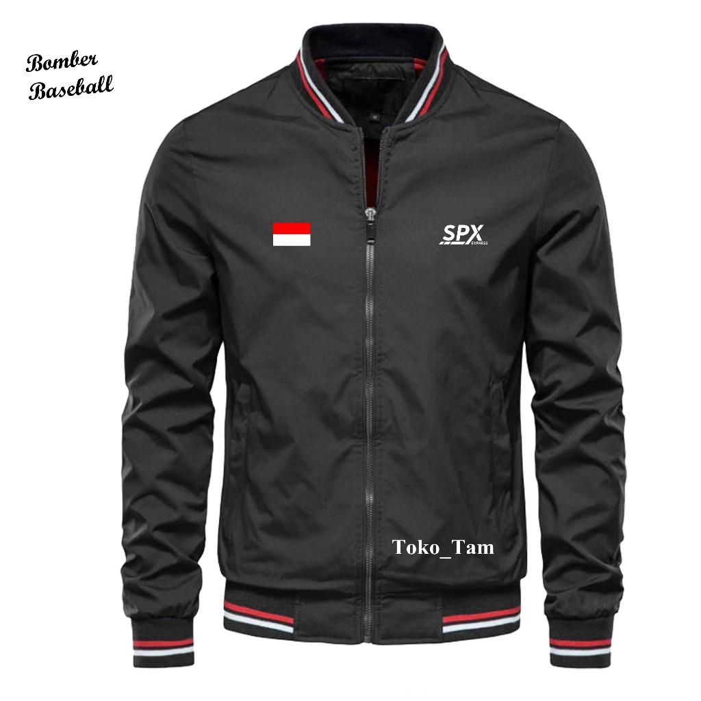 เสื้อแจ็คเก็ตเบสบอล Spx Express distro ดั้งเดิม, เสื้อแจ็คเก็ตบอมเบอร์ซิป Spx Express Expedition กันน้ํา เสื้อแจ็คเก็ต taslan ลําลองสําหรับบุรุษล่าสุด