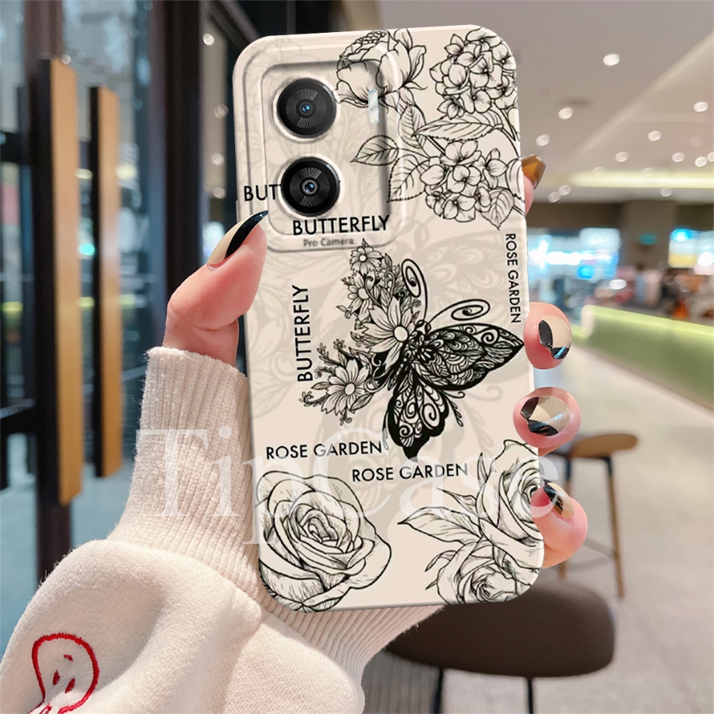Softcase IQOO Z7 5G / IQOO Z7X 5G Case Protect Camera Butterfly Motif Cute Cool