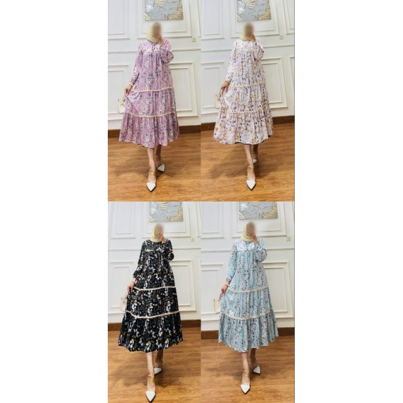 Aliyah Rayon Midi Dress_ ชุดเดรสเรยอน Midi Aliyah ใหม่ล่าสุด