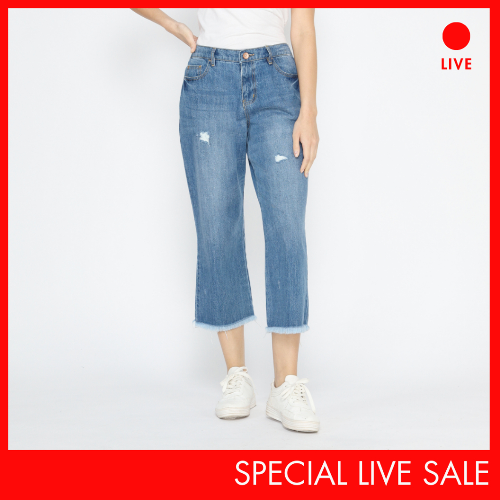 [CLEARANCE] Special Live C2 Wiskha Blue Boyfriend กางเกงยีนส์ผู้หญิง