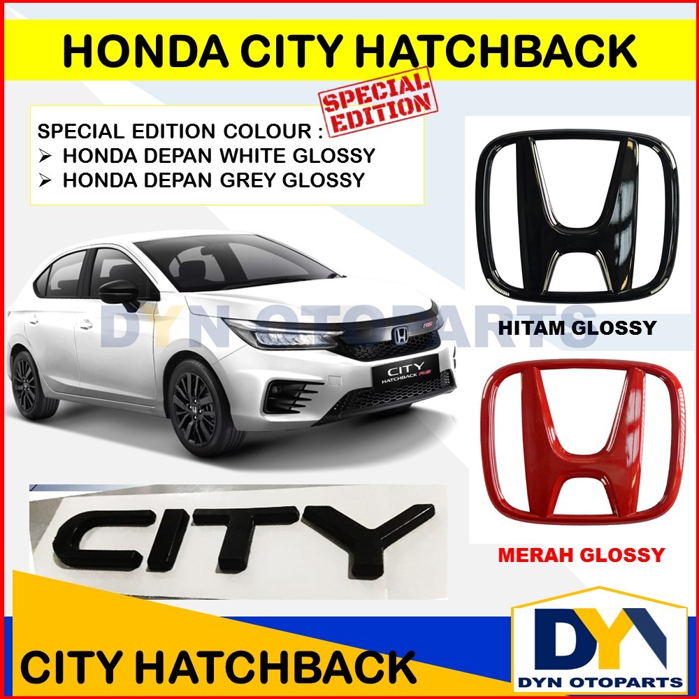 Dyn162- Honda CITY HATCHBACK ชุดด้านหน้าด้านหลัง CITY HATCBACK RS,สัญลักษณ์,สติกเกอร์,โลโก้สัญลักษณ์Honda CITY HATCHBACK 2021-2023 CITY HATCHBACK RS FRONT AND REARชุด