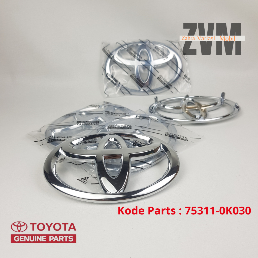 สัญลักษณ์โลโก้หน้า Toyota Original Toyota Innova และ Avanza 2012-2015 รหัสอะไหล่: 7531-0K030/ โลโก้ก