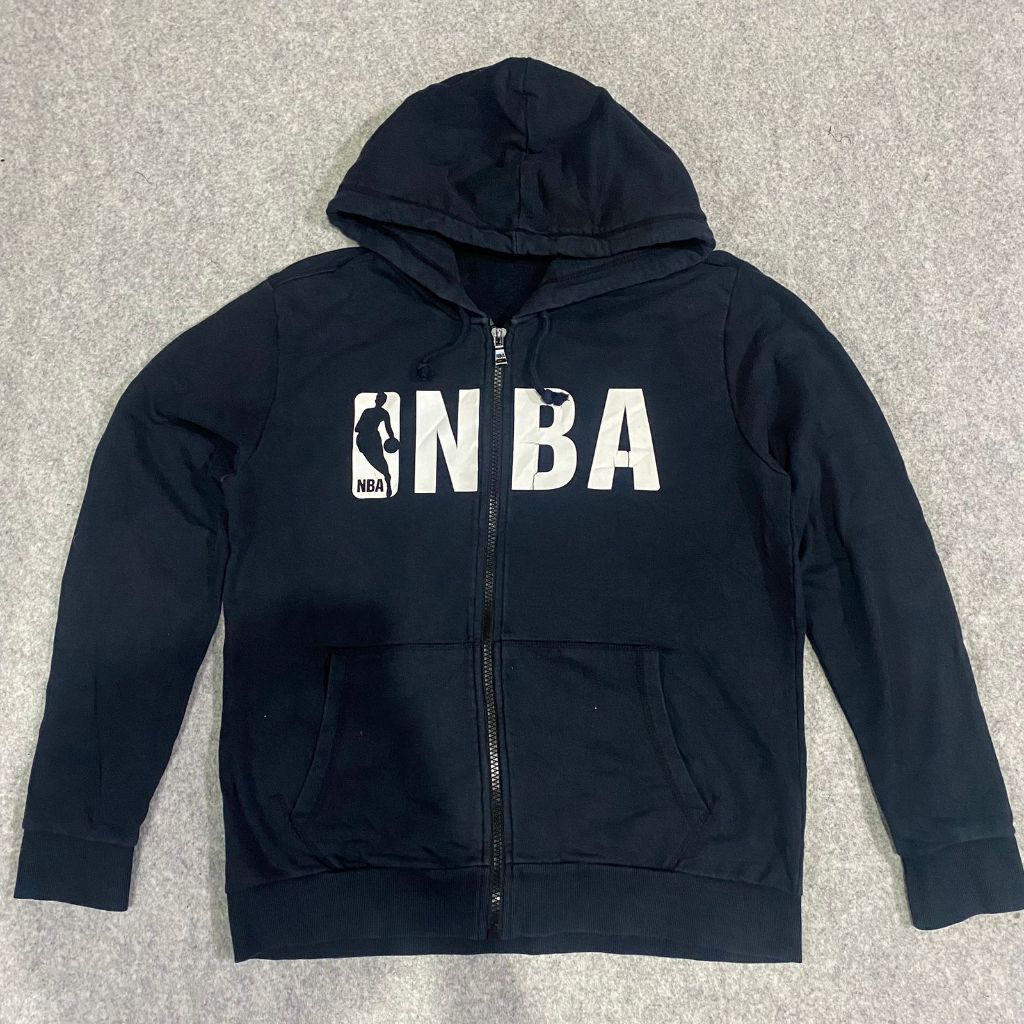 เสื้อฮู้ด NBA Zipper Hoodie NBA เสื้อกันหนาวสีดําซิป