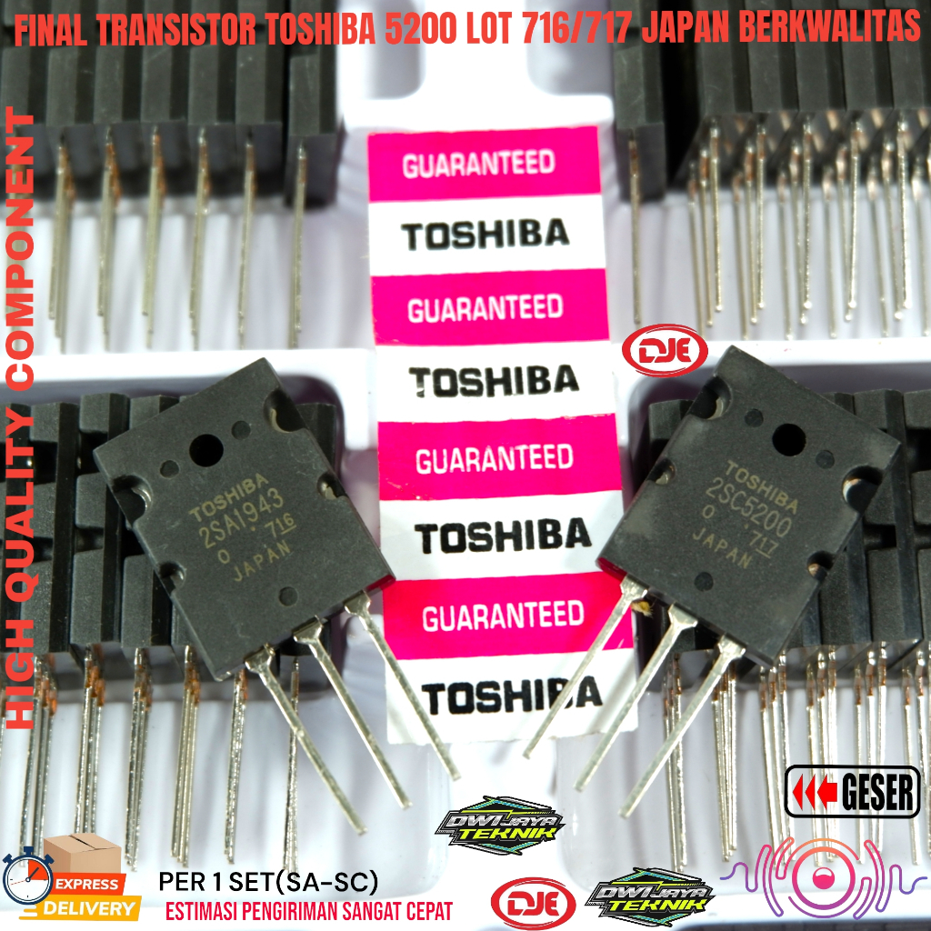 TOSHIBA TRANSISTOR 5200 1943 LOT 716 717