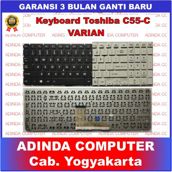 Toshiba Satellite C55-C C55C C55-c2052 C55-c5206s C55-c5232x C55-c5241 สีดําสีขาว UK US - สีขาวป้อน