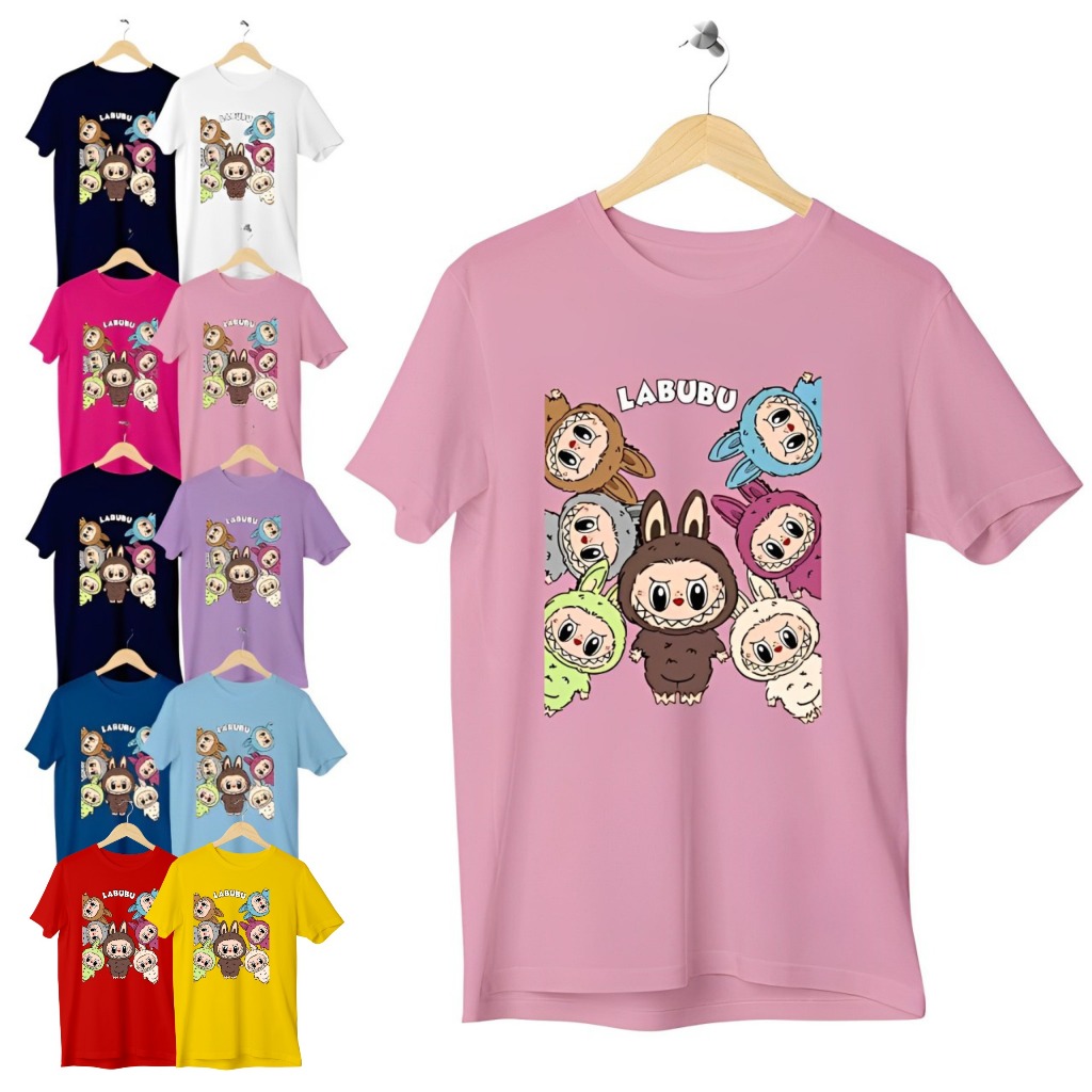 LABUBU M7 เสื้อยืดเด็ก Fashion Cotton Combed 30s Cute Character Motif