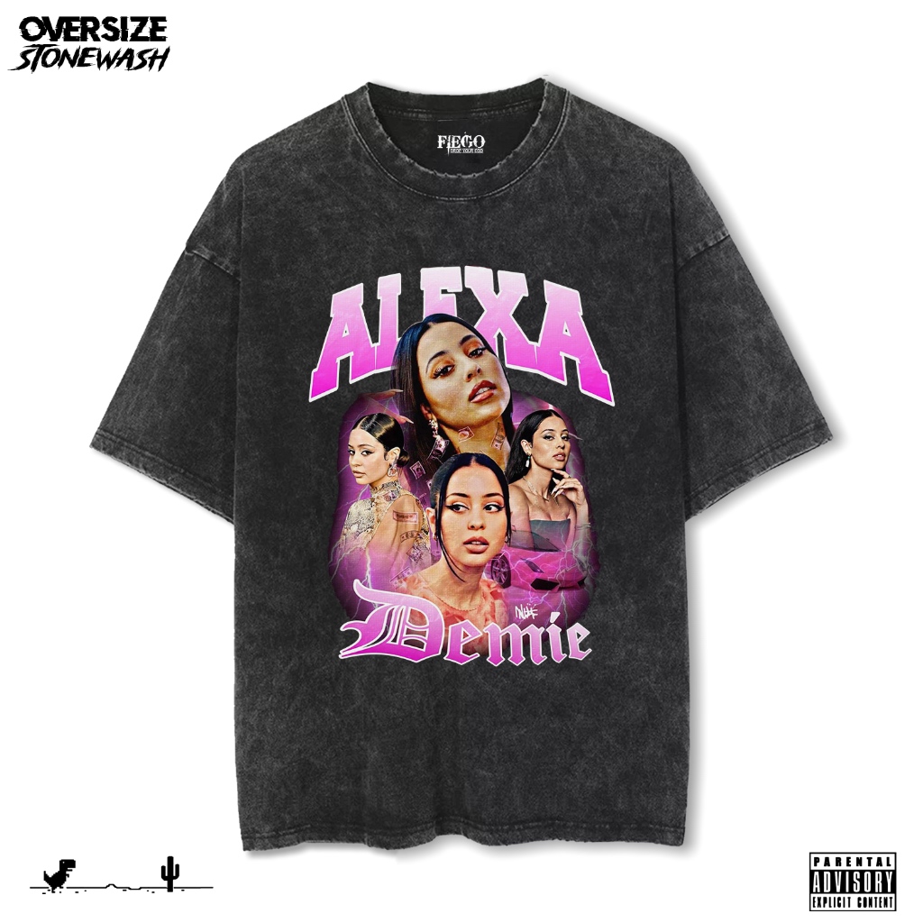 ฟิโก "ALEXA DEMIE" | เสื้อยืดโอเวอร์ไซส์พรีเมี่ยม | ล้างหิน